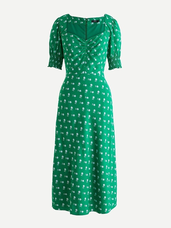 J. Crew Dresses & Skirts - J. Crew Puff Sleeve Midi Dress - size 0
